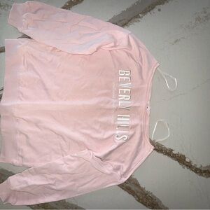 Garage Light Pink 'Beverly Hills' Embroidered Sweatshirt